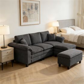 Segmented sofa, L-shaped sofa, living room sofa, dark gray Segmented sofa, L-shaped sofa, living room sofa, dark gray